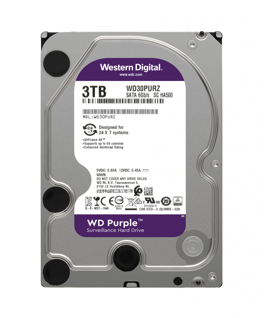 Dysk HDD Western Digital Purple 3 TB (REFURBISHED)