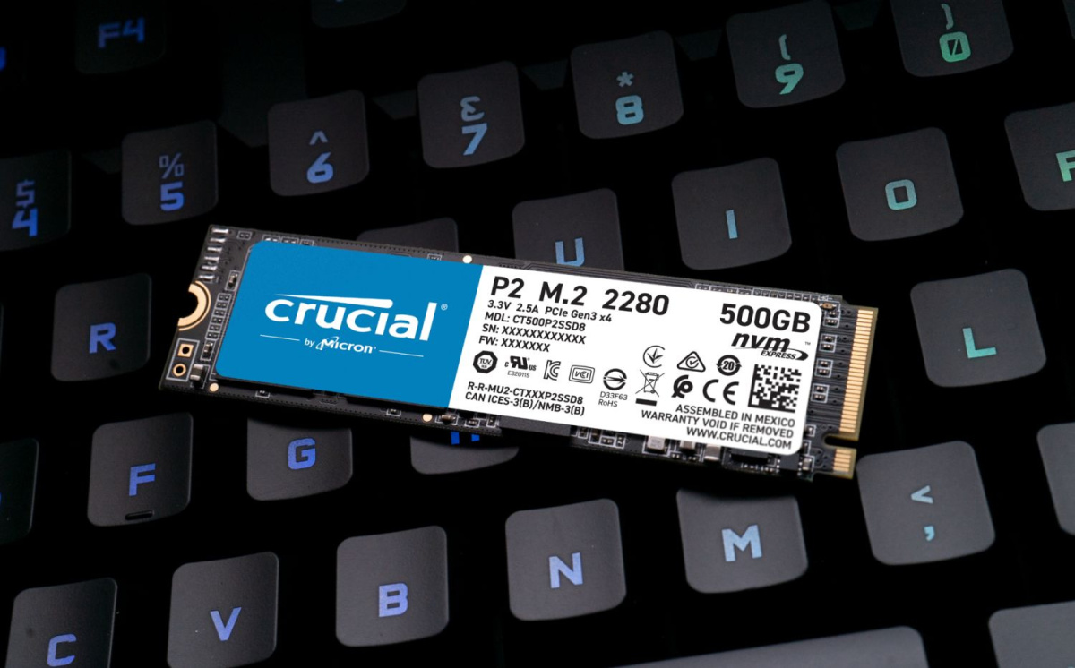 Dysk SSD Crucial P2, 1TB M.2 PCIe NVMe