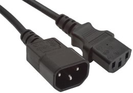 Kabel zasilający, przedłużający IEC 320 C13/C14 z certyfikatem VDE Gembird PC-189-VDE (1,8 m) Gembird
