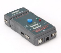 Tester kabli RJ-45, RJ-11, UTP, STP, USB AA/AB Gembird NCT-2 Gembird