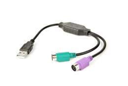 Adapter USB-PS/2 x2 Gembird 0,3 m (czarny) Gembird